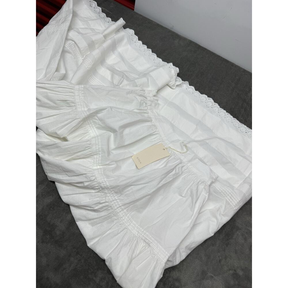 NWT DOEN Sebastiane Skirt Powder Organic Cotton Poplin Eyelet Maxi sz M - Picture 8 of 11